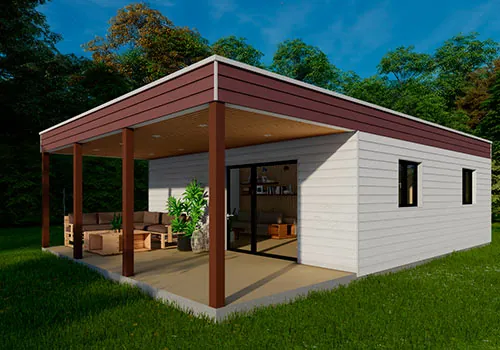 Casa prefabricada Standar de madera 56m2 cubierta plana