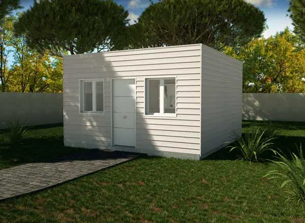 Casa prefabricada de madera cedral 25m2 cubierta plana